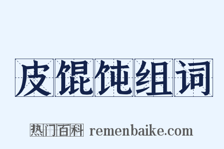 皮馄饨组词是什么意思的图片